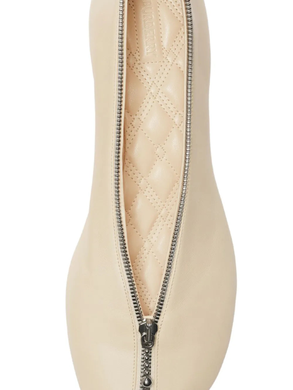 Burberry Sadler Zip leather ballerina shoes