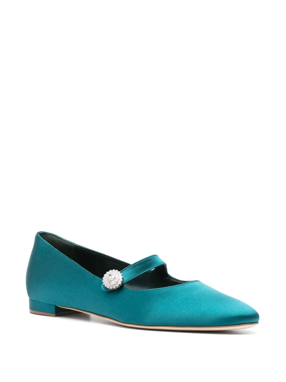 Manolo Blahnik satin ballet flats