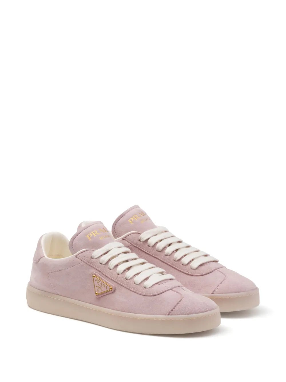 Prada Triangle-logo suede sneakers 