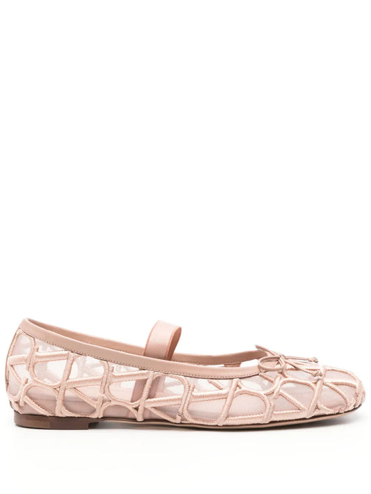 Valentino Garavani Toile Iconographe ballerina shoes