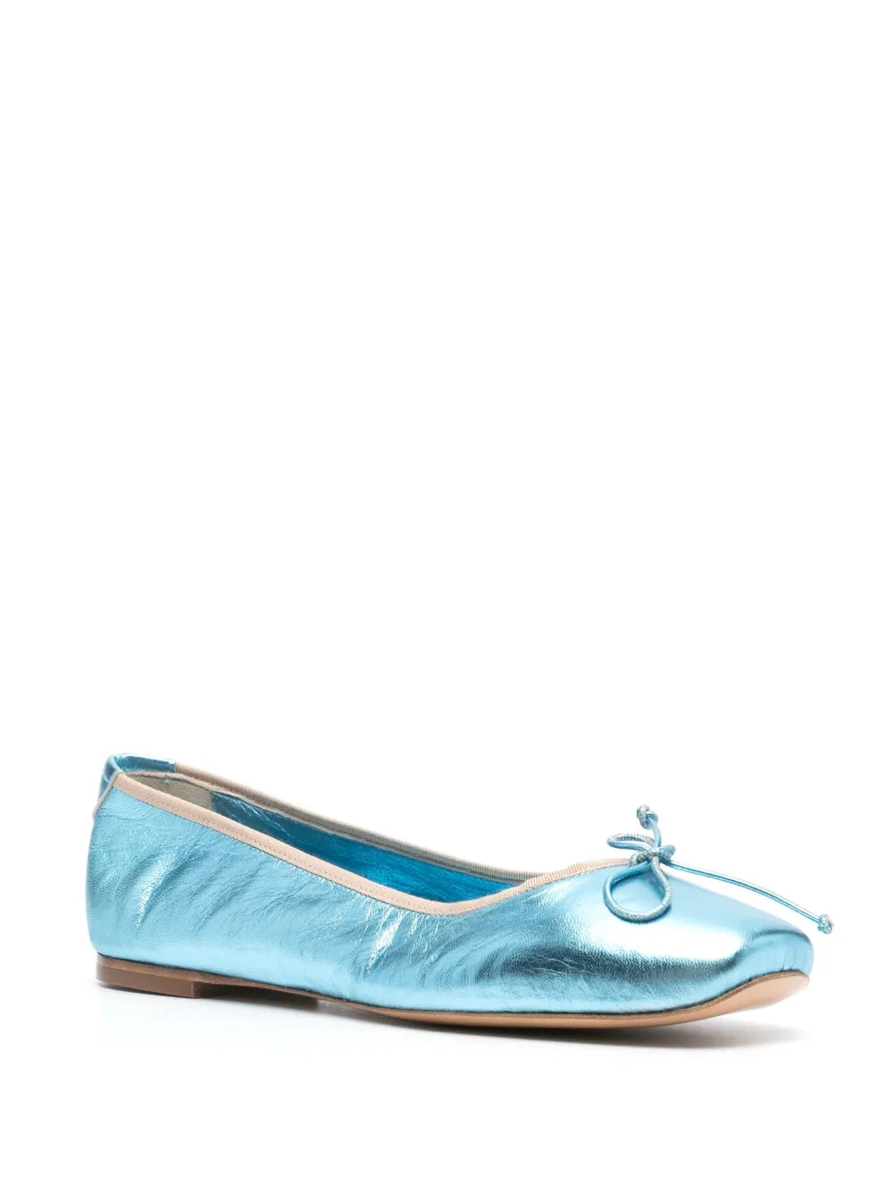 Casadei metallic leather ballerina shoes