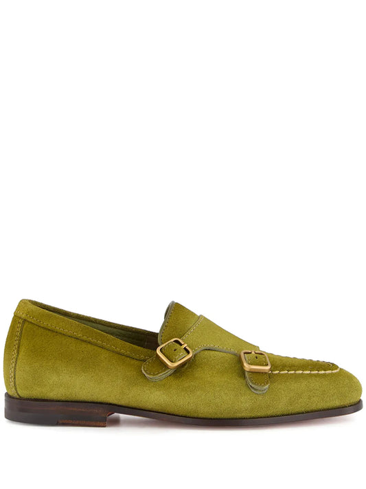 Santoni double-buckle monk shoes