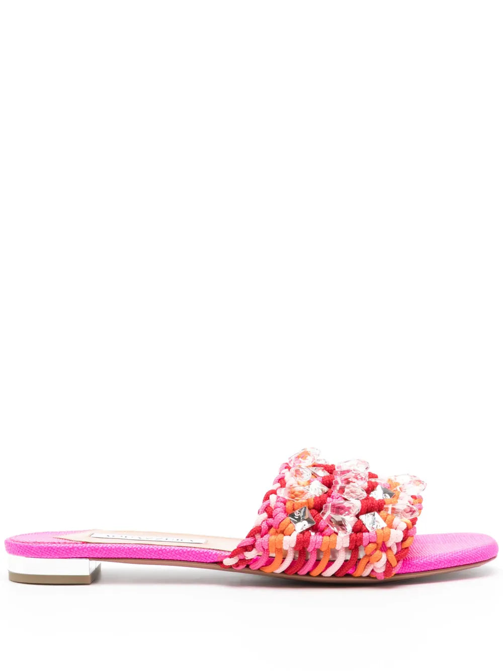 Aquazzura Crystal Cote slides