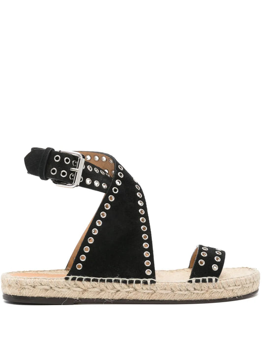ISABEL MARANT Illya eyelet-detailing suede espadrilles