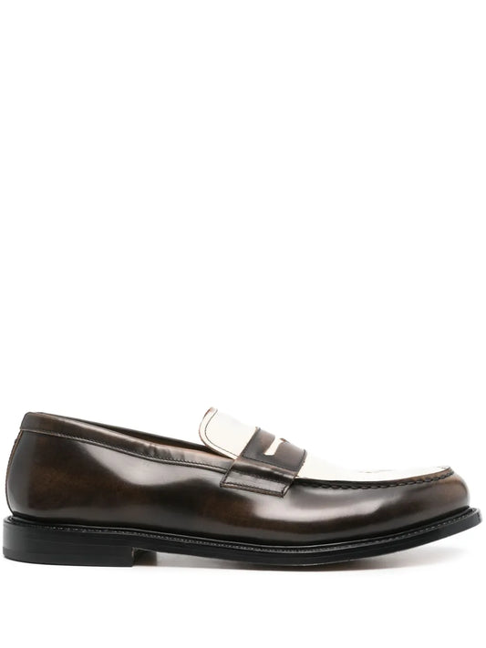 Premiata two-tone leather loafers