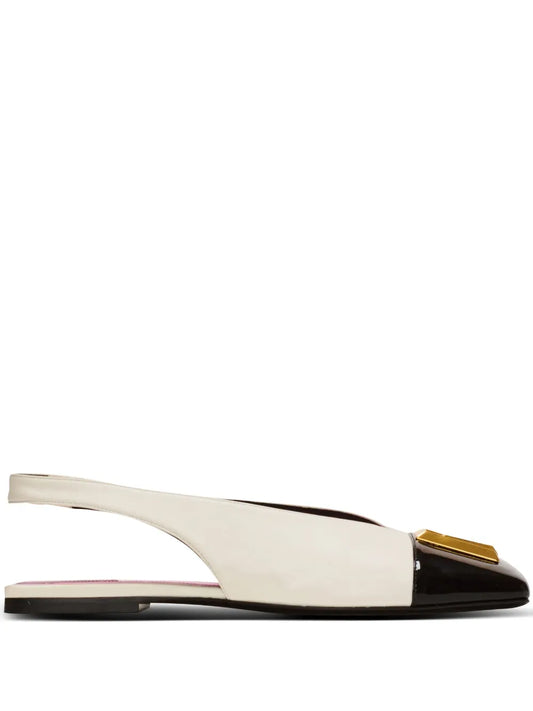 Balmain Eden leather ballerina shoes