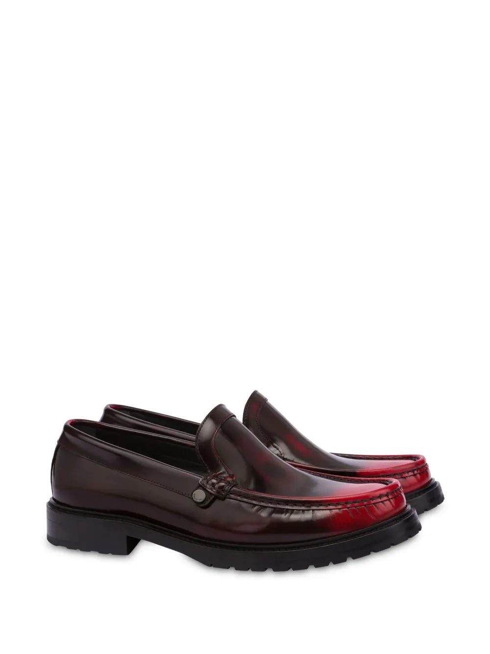 Moschino faded-effect leather loafers