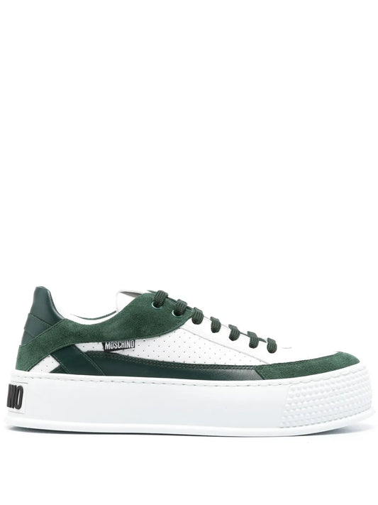 Moschino panelled flatform sneakers