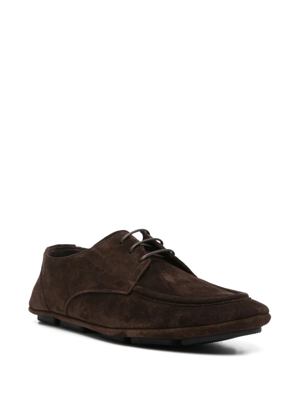 Dolce & Gabbana logo-plaque suede derby shoes