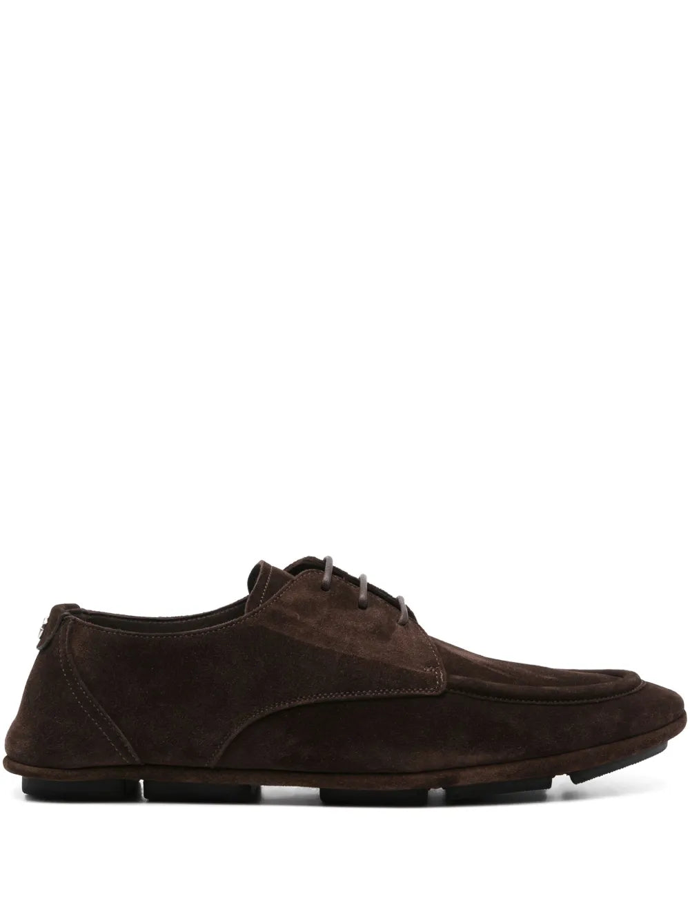 Dolce & Gabbana logo-plaque suede derby shoes