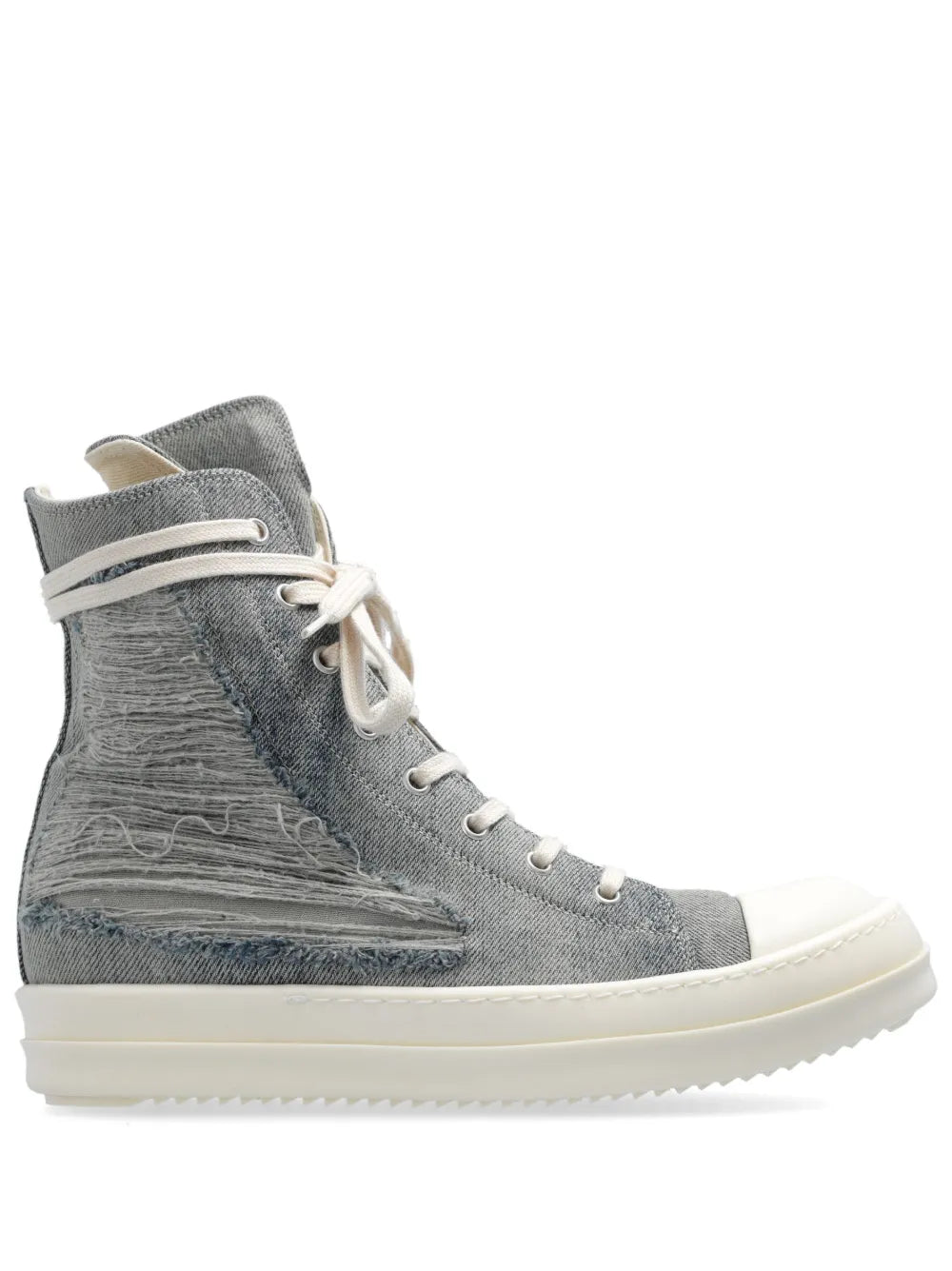 Rick Owens DRKSHDW ripped-detail lace-up sneakers 