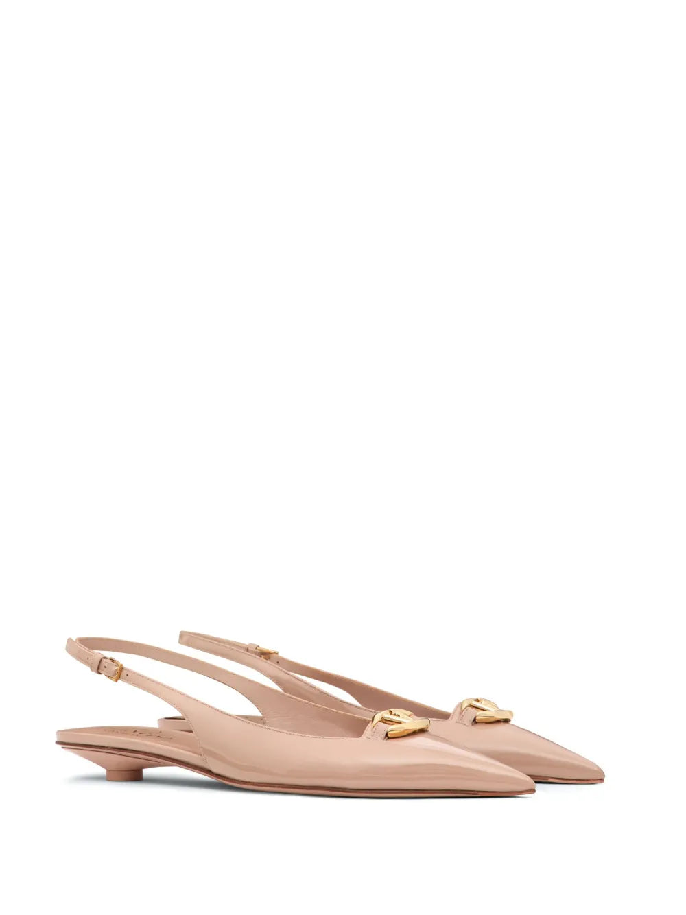 Valentino Garavani VLogo Signature leather slingback ballerina shoes