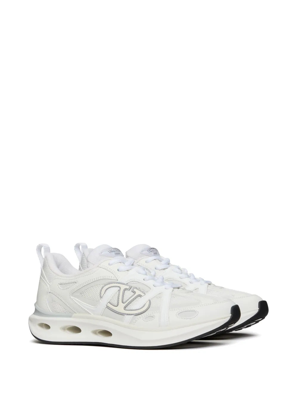 Valentino Garavani VLogo panelled lace-up sneakers