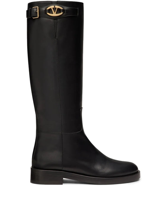 Valentino Garavani VLogo leather knee boots