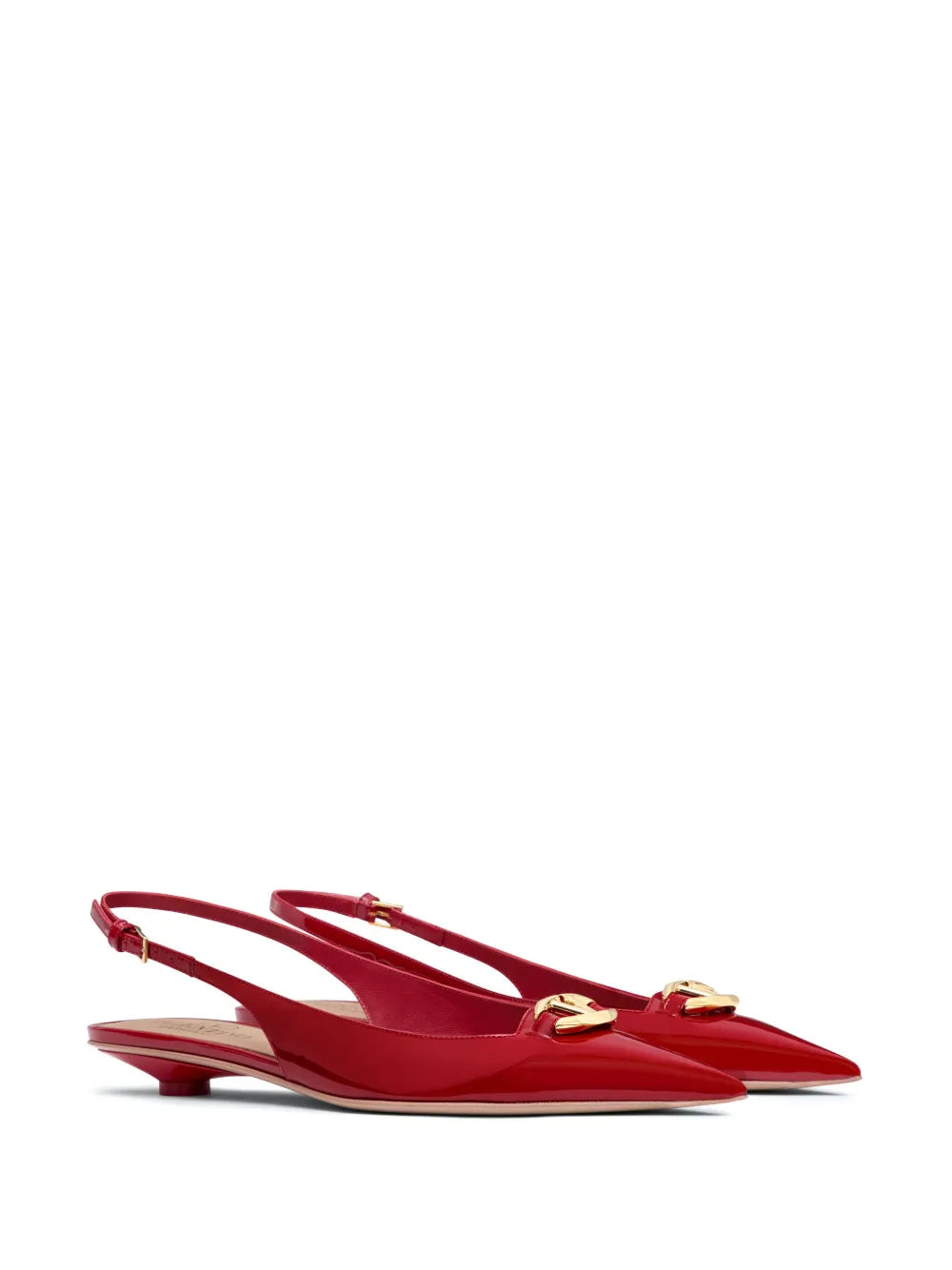Valentino Garavani VLogo Signature leather slingback ballerina shoes