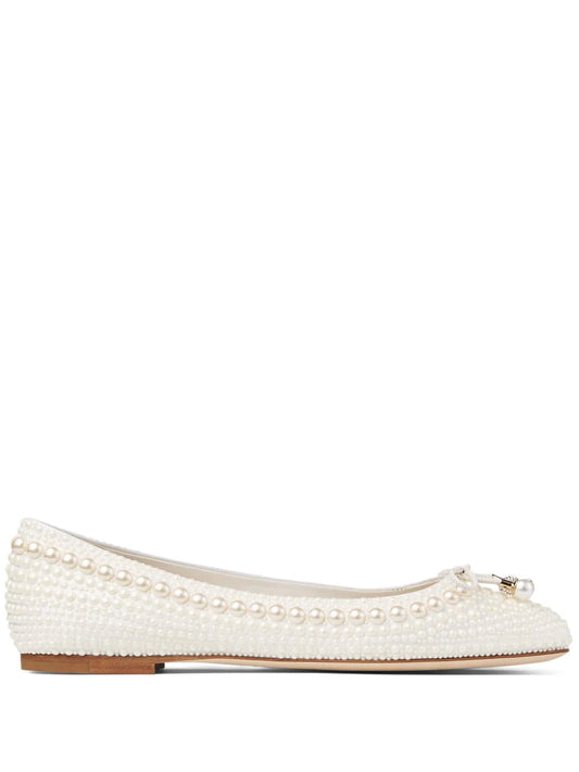 Jimmy Choo Elme pearl-embellished ballerina shoes