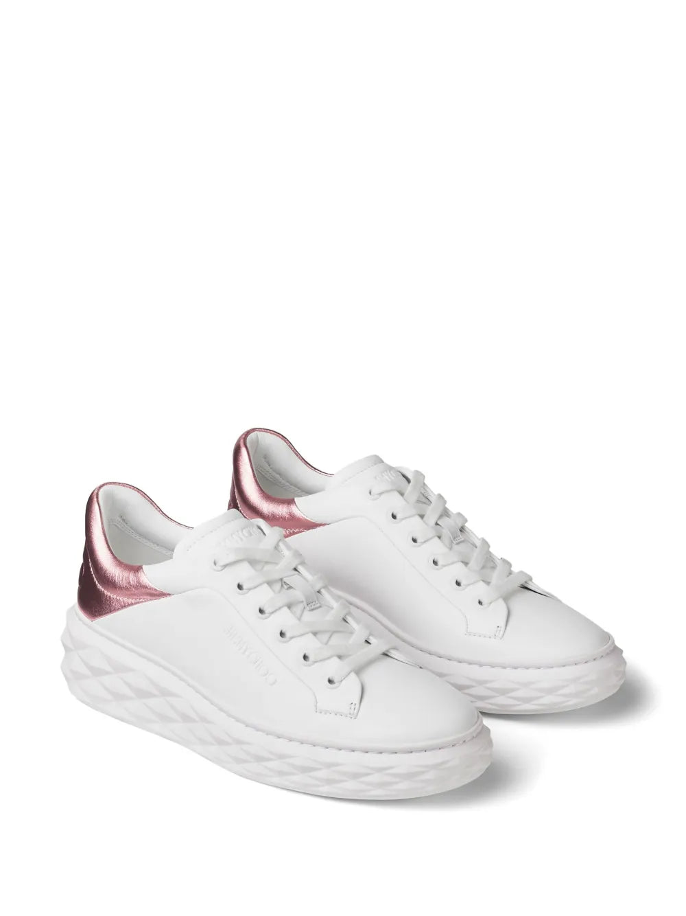 Jimmy Choo Diamond Maxi metallic-effect sneakers