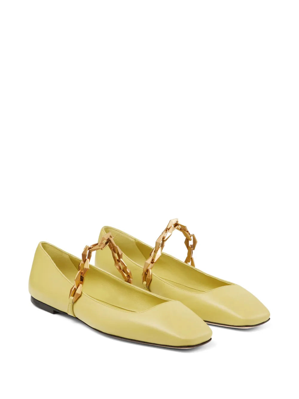 Jimmy Choo Diamond Tilda leather ballerina shoes
