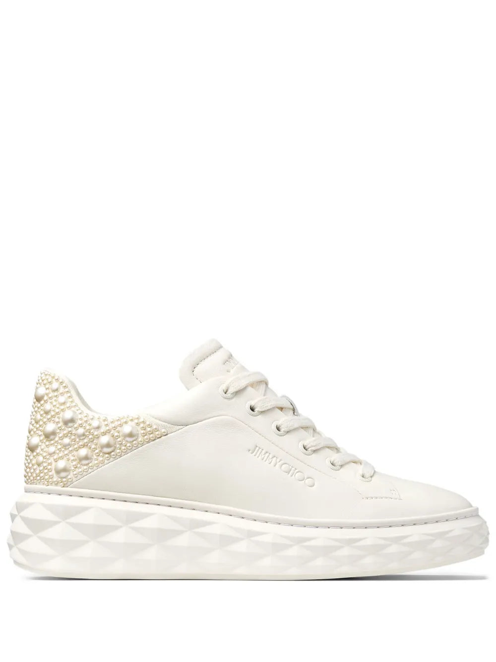 Jimmy Choo Diamond Maxi pearl-embellished sneakers