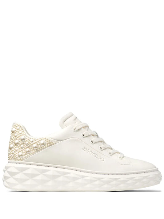 Jimmy Choo Diamond Maxi pearl-embellished sneakers