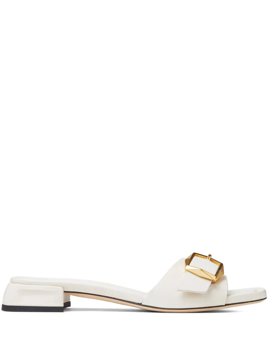 Jimmy Choo Hawke buckled leather slides
