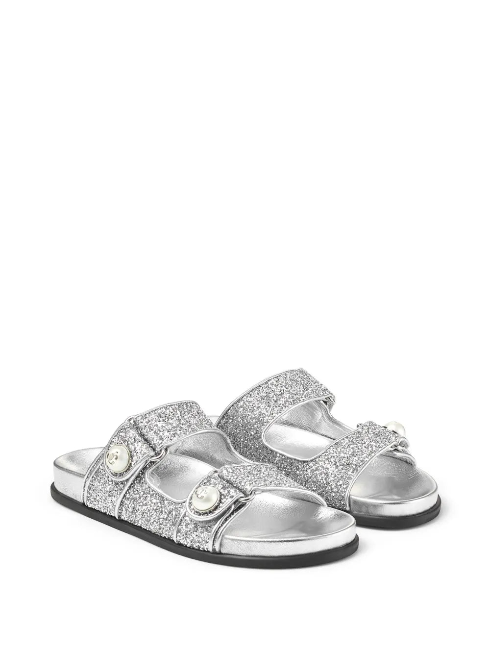 Jimmy Choo Fayence glitter leather sandals