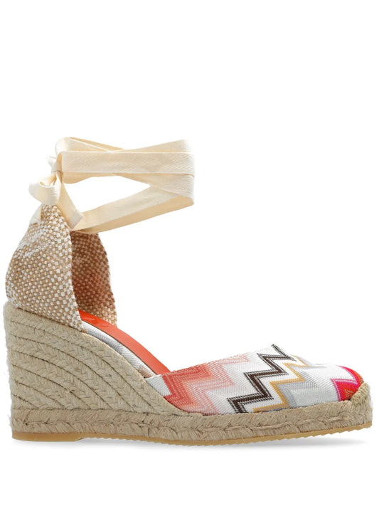 Missoni 100mm chevron-print wedge espadrilles