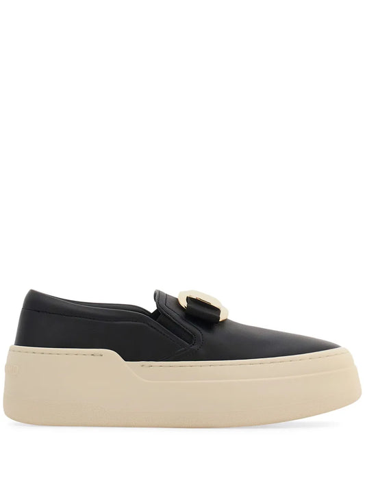 Ferragamo New Vara plate slip-on sneakers