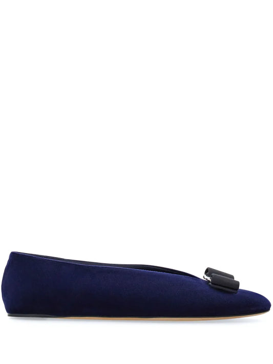 Ferragamo Vara velvet ballerina shoes