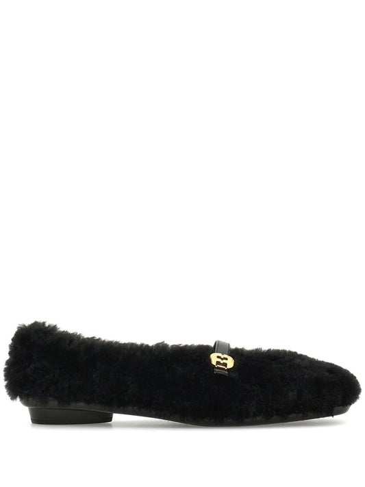 Ferragamo Fluffy ballerina shoes