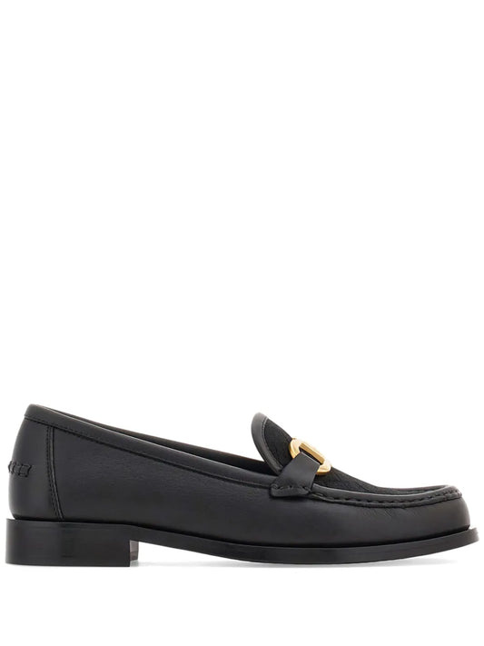 Ferragamo Gancini leather loafers