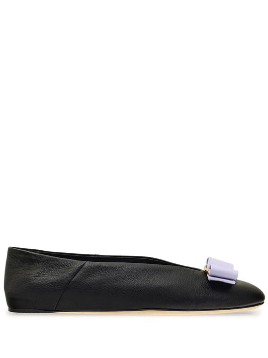 Ferragamo Vara leather ballerina shoes