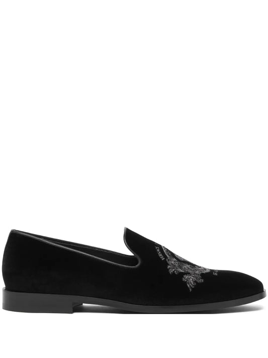 Versace Medusa Milano velvet slippers