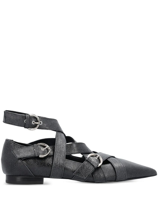 PINKO Gianira leather ballerina shoes 