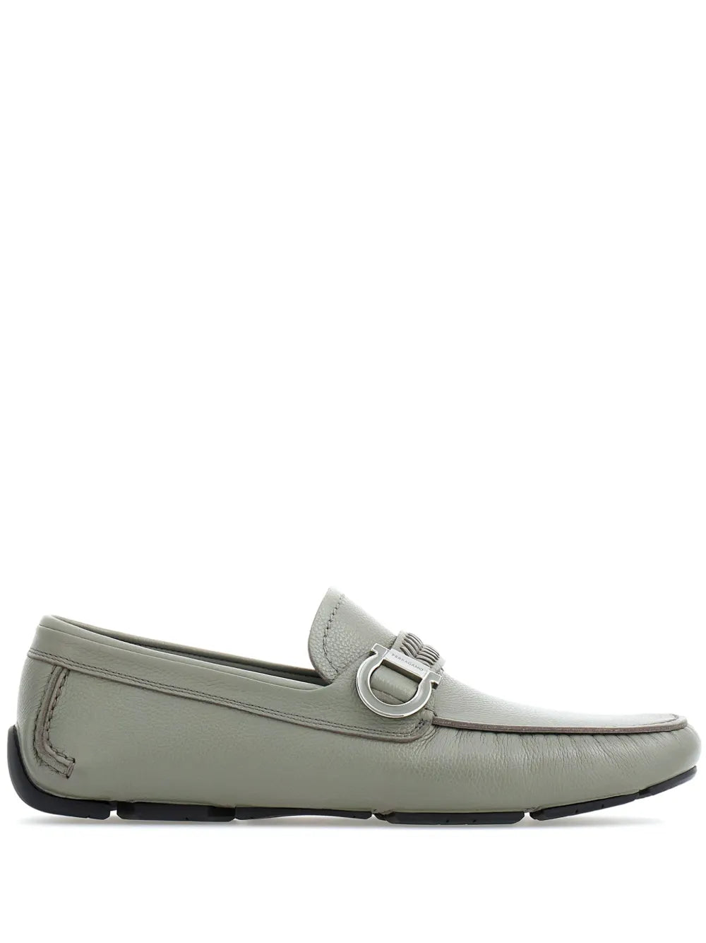 Ferragamo Gancini-plaque leather driver shoes