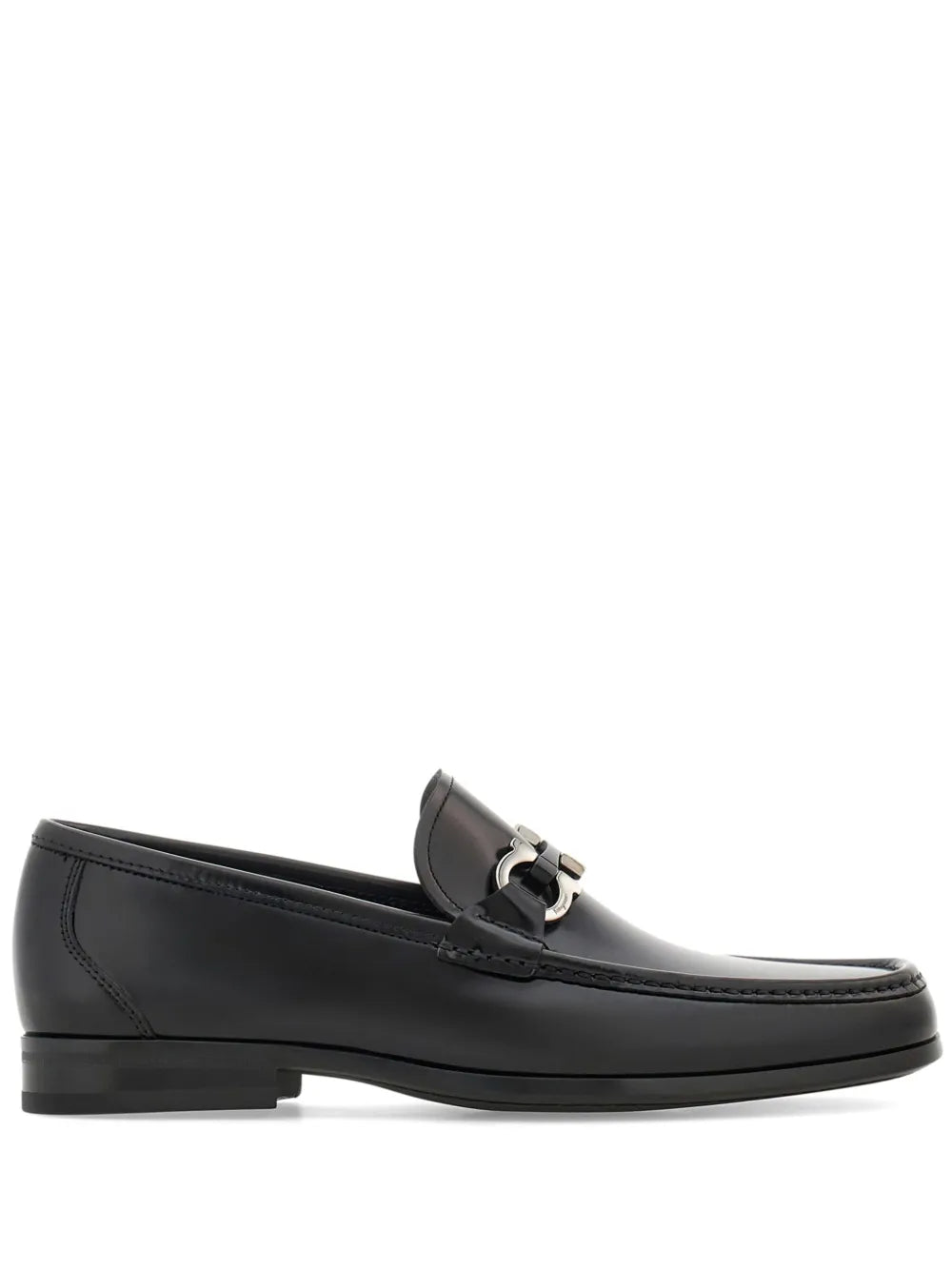 Ferragamo Gancini-plaque patent-finish loafers 