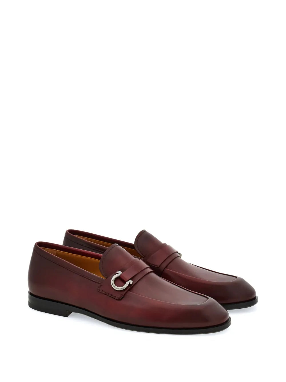 Ferragamo Gancini leather loafers