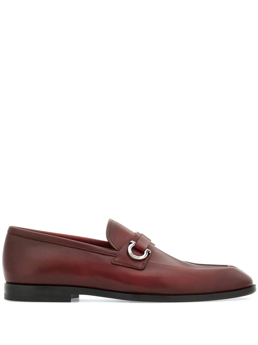 Ferragamo Gancini leather loafers