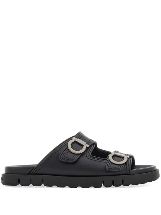 Ferragamo Gancini leather sandals