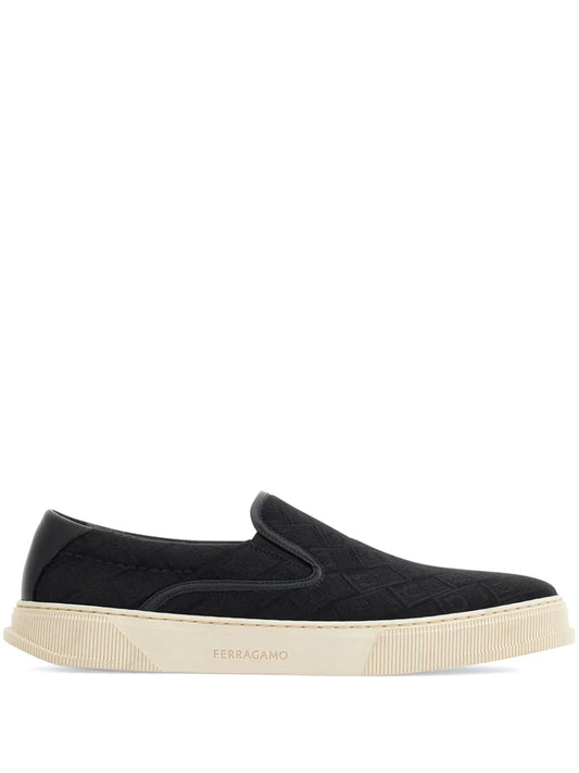 Ferragamo Gancini-jacquard sneakers
