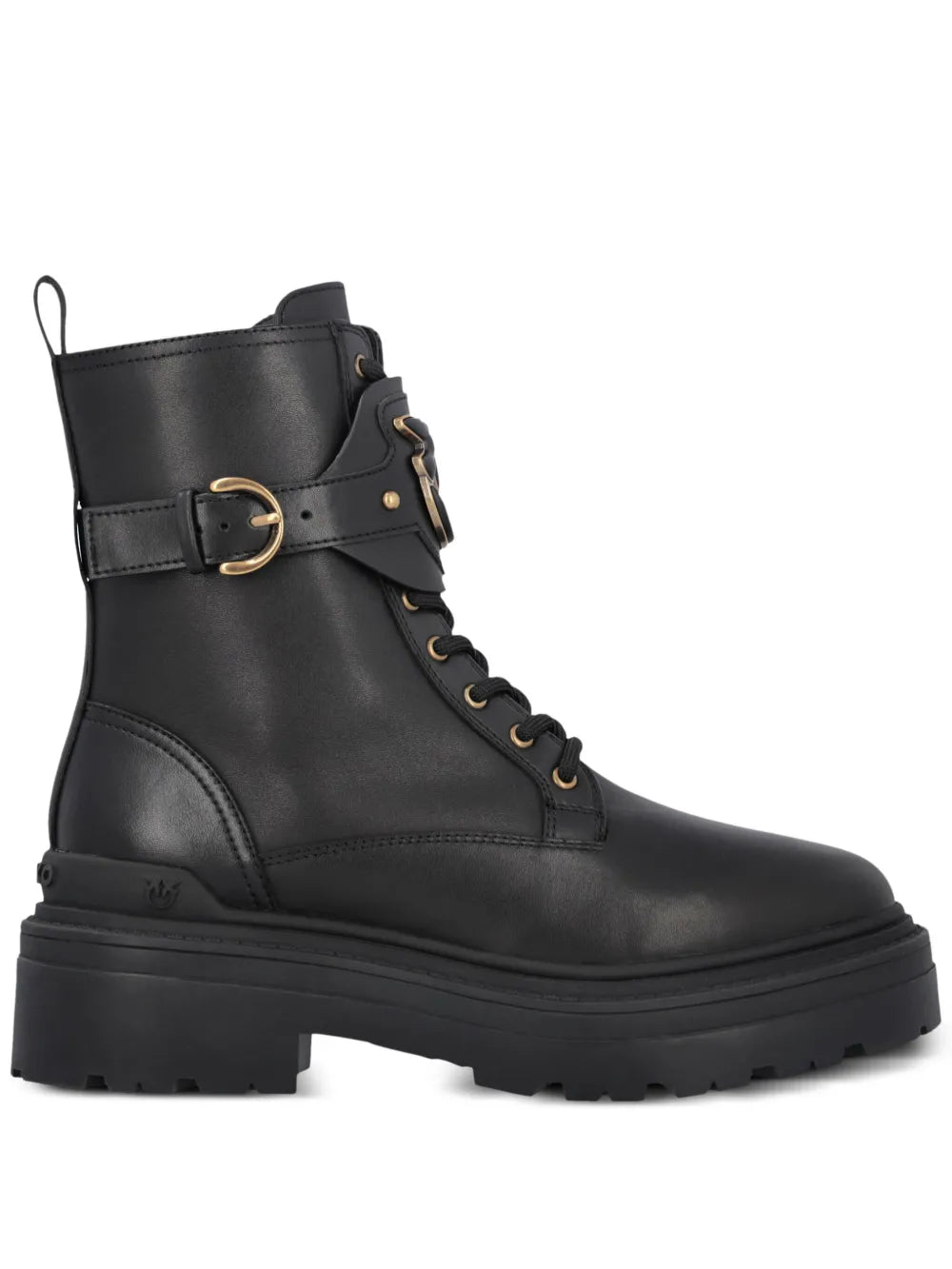 PINKO Mia leather combat boots