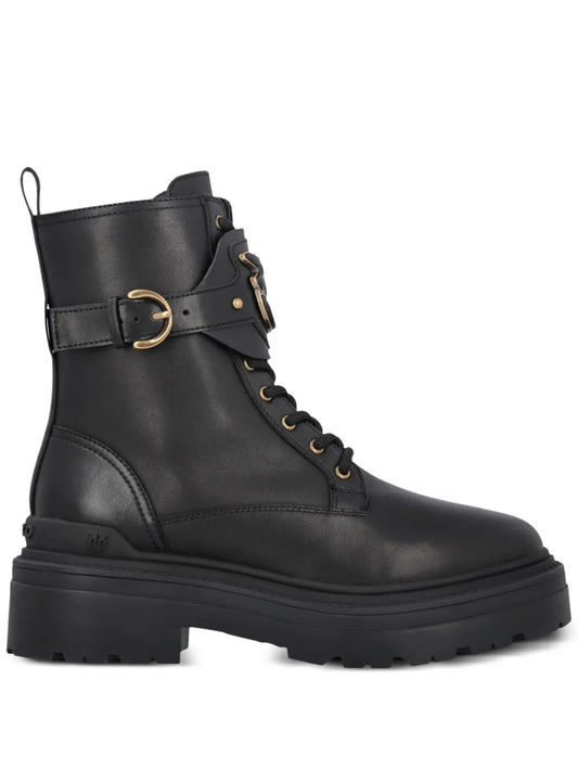 PINKO Mia leather combat boots