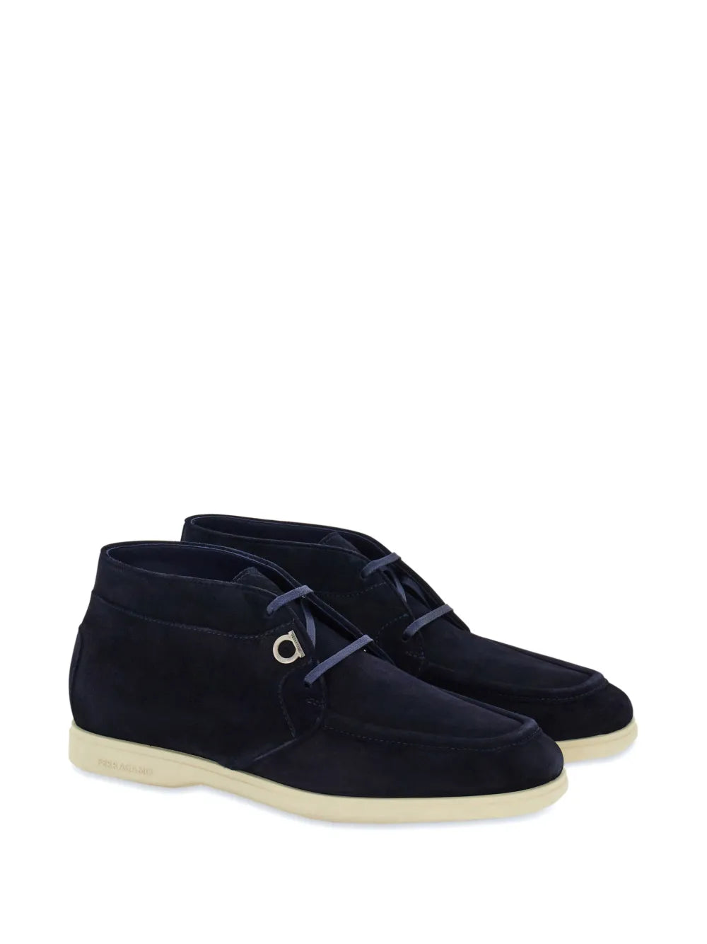 Ferragamo Gancini suede ankle boots
