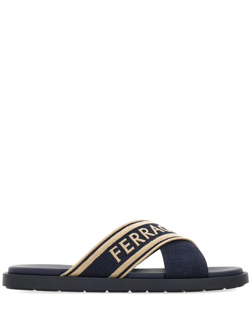 Ferragamo crossover-strap cotton sandals