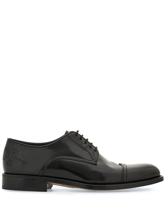 Ferragamo perforated leather Derby shoes