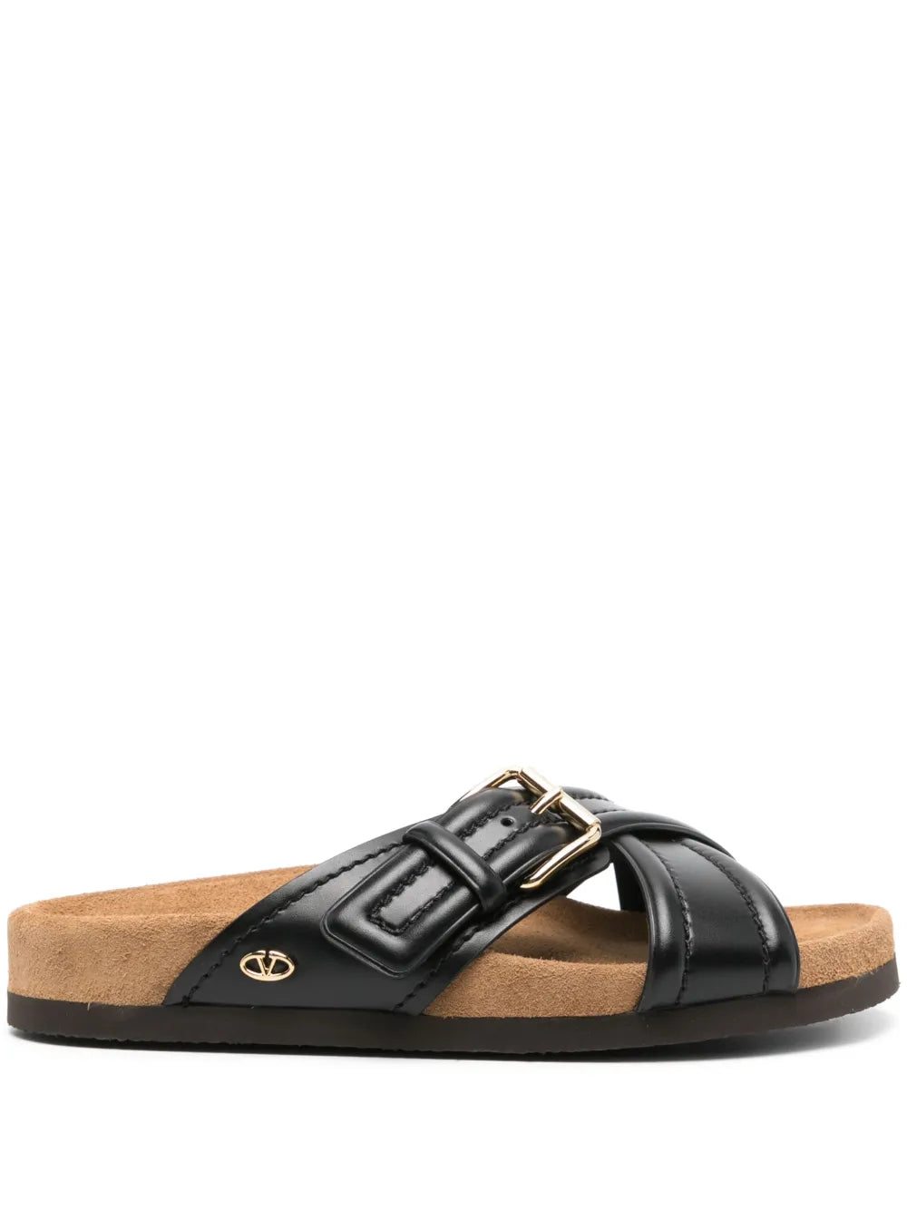 Valentino Garavani VLogo-plaque leather slides 