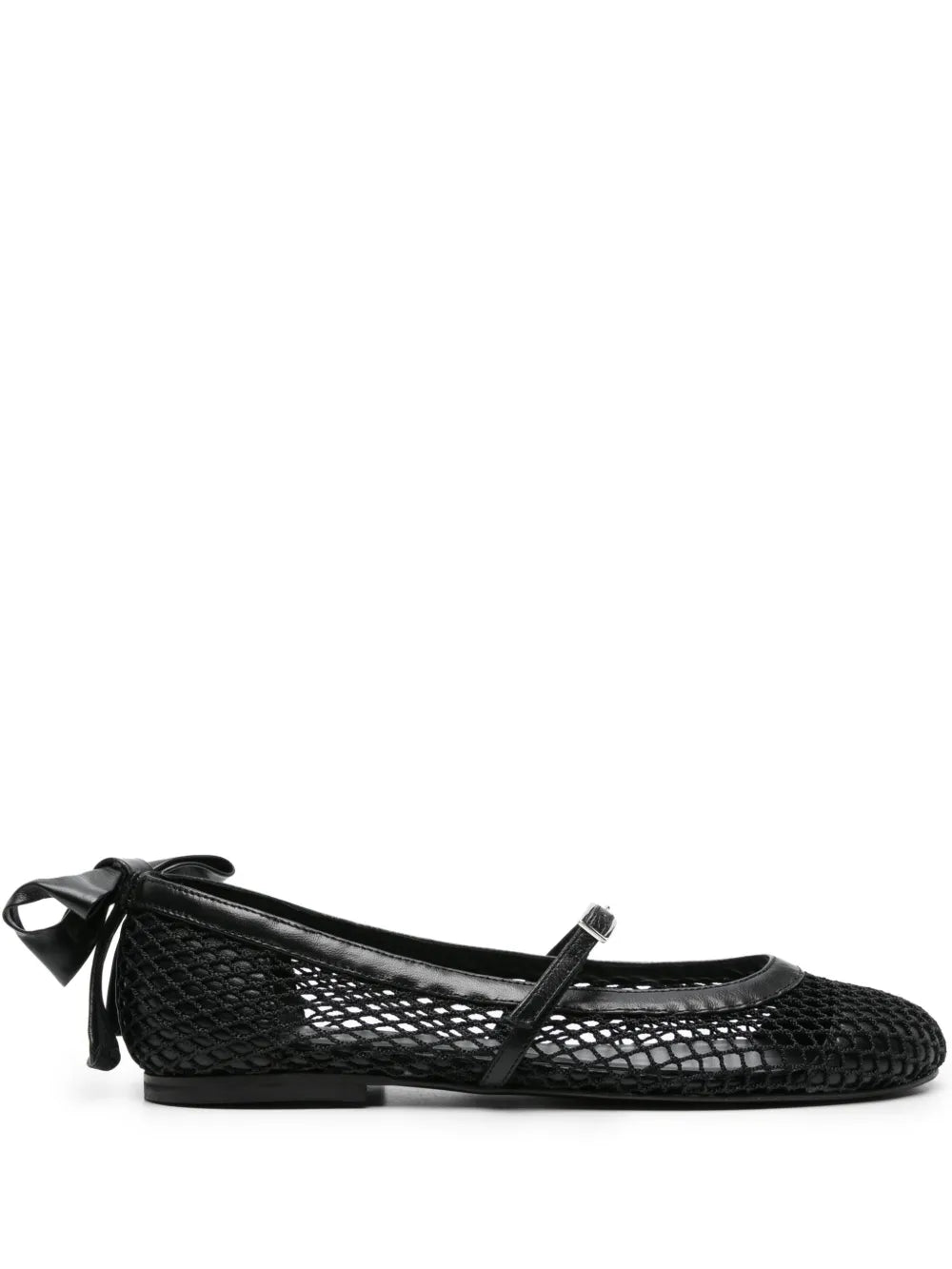 GIABORGHINI bow-detail mesh ballerina shoes