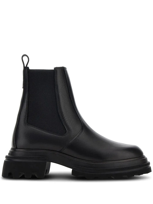 Hogan leather Chelsea ankle boots