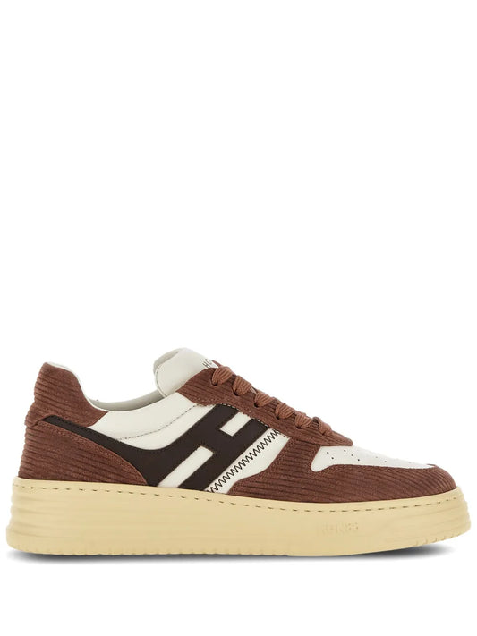 Hogan logo-patch leather sneakers