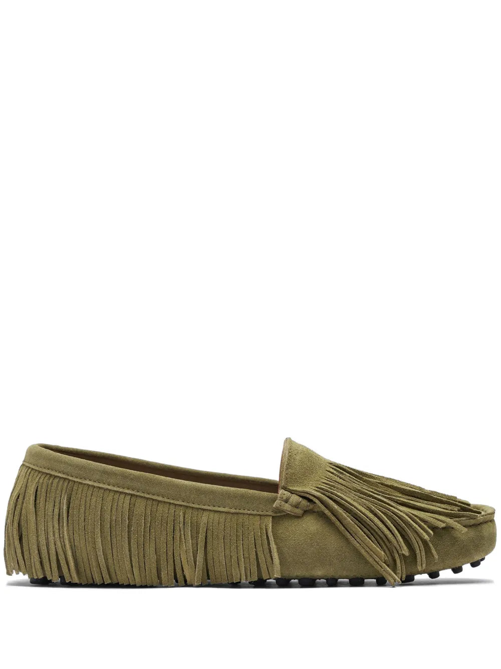 Scarosso Cochise fringe-detail suede loafers 